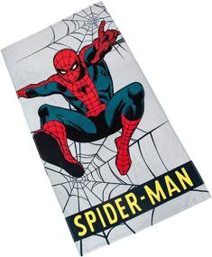 img 2 attached to Marvel Comics Spiderman Vintage Kids Large Bath/Pool/Beach Towel - Super Soft & Absorbent Cotton Towel, 34 x 64 inches