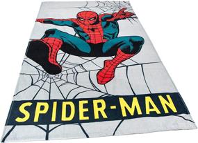 img 1 attached to Marvel Comics Spiderman Vintage Kids Large Bath/Pool/Beach Towel - Super Soft & Absorbent Cotton Towel, 34 x 64 inches