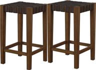 🪑 ball & cast 24 inch brown counter stool set of 2 - ideal for kitchen and dining room logo