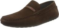 hugo mens modern moccasin brown209 logo