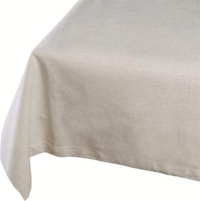 img 4 attached to YourTablecloth Chambray Tablecloth Natural Rectangle