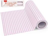 🎀 magicfly clear vinyl transfer tape roll - 12" x 50 ft with 0.5” grid, medium tack adhesive for cricut vinyl projects, doors, signs, wall stickers, window decals logo