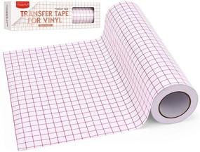 img 4 attached to 🎀 Magicfly Clear Vinyl Transfer Tape Roll - 12" x 50 FT with 0.5” Grid, Medium Tack Adhesive for Cricut Vinyl Projects, Doors, Signs, Wall Stickers, Window Decals
