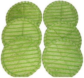 img 2 attached to 🟩 Elicto Electronic Dual Spin Mop and Polisher Replacement Mop Heads - Set of 3 (Green)