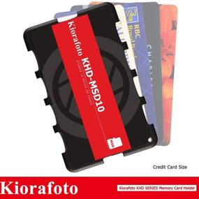 img 2 attached to 📷 Kiorafoto KHD-MSD10 Easy Carry 10-Slot Slim Credit Card Size Memory Card Case: Lightweight & Portable Holder for 10 TF MSD MicroSD Cards - Efficient Storage Organizer