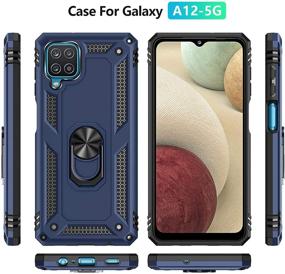 img 3 attached to QCMM Compatible For Samsung Galaxy A12 / Galaxy A12 5G Kickstand Case With Screen Protector Tempered Glass [2 Pieces]