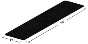 img 1 attached to Non-Slip Outdoor/Indoor Stair Treads (10 Pack) - Heavy Duty Anti Slip Strips, Black, 6” x 30”, Pre Cut with Self Adhesive Tape, Easy Tool-Free Installation