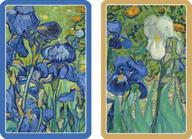 🃏 caspari double deck of bridge playing cards: jumbo type with van gogh's irises логотип