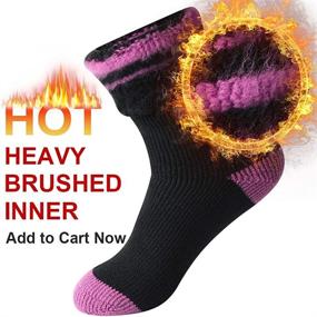 img 3 attached to 🧦 Insulated Heated Crew Socks for Cold Weather | Ristake Warm Thermal Socks for Men and Women