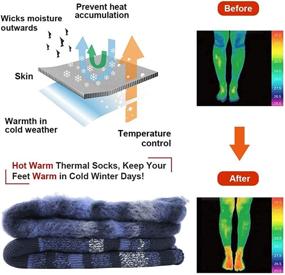 img 2 attached to 🧦 Insulated Heated Crew Socks for Cold Weather | Ristake Warm Thermal Socks for Men and Women