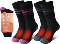 🧦 insulated heated crew socks for cold weather | ristake warm thermal socks for men and women logo