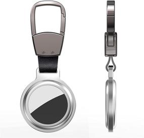 img 4 attached to 🔑 KAHITE Silver Airtag Case – Keychain Holder for Apple Airtags, Protective Cover and Keyring Loop