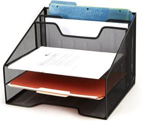 img 4 attached to 📚 Organize Your Desk in Style with the Mind Reader Mesh Organizer Storage - 5 Compartments, Black