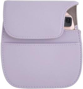 img 1 attached to Vintage Purple Case Compatible with Fujifilm Instax Mini 11/9/8/8+ Instant Film 📸 Camera - Compact Protective Bag with Adjustable Shoulder Strap & Pocket by SAIKA