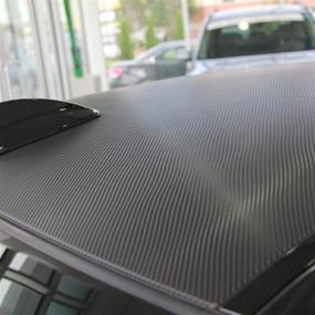 img 1 attached to Enhance Your Vehicle's Look and Protection with LZLRUN 3D Carbon Fiber Vinyl Wrap 🚗 - 2ft x 5ft - Perfect for Automotive Use - Includes Knife + Hand Tool!