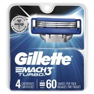 🪒 get a close and comfortable shave with gillette mach3 turbo cartridges - 4 count logo