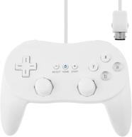 🎮 beastron classic controller pro - console gamepad/joypad - wired controller for nintendo wii wii u - white (1 pack) logo