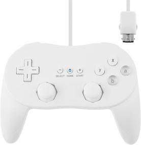 img 4 attached to 🎮 Beastron Classic Controller Pro - Console Gamepad/Joypad - Wired Controller for Nintendo Wii Wii U - White (1 Pack)