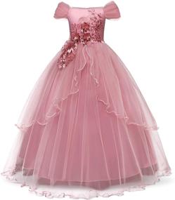 img 4 attached to 👗 Stunning TTYAOVO Applique Wedding Birthday Princess Girls' Dresses