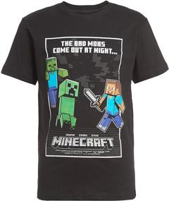 img 2 attached to 👕 Black Boys' Clothing - Minecraft Creeper Characters T-Shirt for Tops, Tees & Shirts