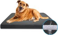 🛏️ new air fiber orthopedic pet bed for medium to large dogs, washable & breathable, gray logo