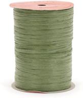 🎀 high-quality berwick offray matte olive green raffia ribbon - 1/4'' wide, 100 yards long logo