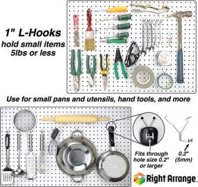 img 2 attached to Inch Stainless 🔗 Steel L Hook for Pegboard