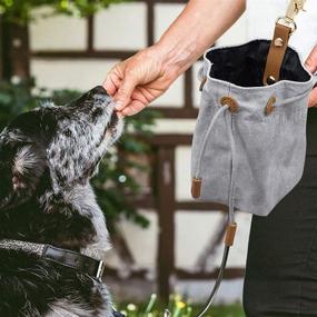 img 2 attached to 🐾 Training Dog Treat Pouch Bags, Leash Attachment Treat Bags, Snack Storage Holder with Clip - Portable and Convenient