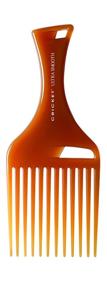 img 4 attached to Cricket Ultra Smooth Hair Pick Comb with Argan Oil, Olive Oil, and Keratin for Enhanced Hair Care