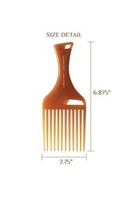 img 3 attached to Cricket Ultra Smooth Hair Pick Comb with Argan Oil, Olive Oil, and Keratin for Enhanced Hair Care