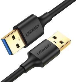 img 4 attached to 🔌 UGREEN USB кабель USB 3.0 мужской-мужской Тип A к Тип A для передачи данных - совместим с жестким диском, ноутбуком, DVD-плеером, телевизором, USB 3.0 хабом, монитором, камерой, телевизионным приставкой - 1,5 фута