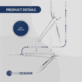 img 1 attached to ⚓ Five Oceans Easy-Release Danforth Style Fluke Anchor Series: Hot Dipped Galvanized Steel with Slip Ring Shank - Available in Multiple Sizes
