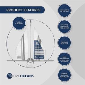 img 3 attached to ⚓ Five Oceans Easy-Release Danforth Style Fluke Anchor Series: Hot Dipped Galvanized Steel with Slip Ring Shank - Available in Multiple Sizes