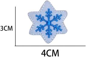 img 1 attached to ❄️ XUNHUI 10 Pcs Blue Snowflake Clothing Patches: DIY Embroidery Appliques for Iron-on Badges