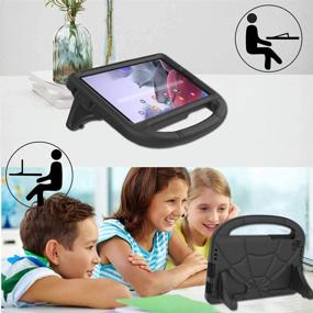 img 2 attached to 👧 Kid-Friendly Case for Samsung Galaxy Tab A7 Lite 8.7 Inch 2021, DJ&amp;RPPQ Lightweight Shockproof Cute Cover with Handle Kickstand for Galaxy Tab A7 Lite 8.7 Inch (SM-T220/T225/T227)-Black