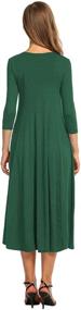 img 2 attached to 👗 Stylish and Comfortable Hotouch Women's 3/4 Sleeve A-line and Flare Midi Long Dress