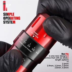 img 2 attached to Complete Mast Flip Rotary Tattoo Pen Machine Kit: Wireless Power, Battery Supply, Cartridges, Needles