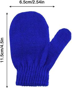 img 3 attached to 🧤 Knitted Toddler Stretch Mittens: Girls' Cold Weather Accessories and Supplies