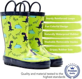 img 3 attached to Обувь Mucky Wear для детей: динозавры, мальчикам от 1 до 3 лет