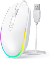 seenda usb wired mouse - computer mouse wired optical mice with backlit for laptops computers chromebook (wired mouse white) logo