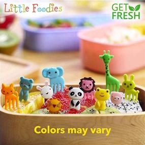 img 1 attached to 🥕 GET FRESH Food Picks for Kids: 30-Piece Animal Bento Deco Set - Perfect for Baby Showers, Kids Parties, and Bento Lunch Decorations