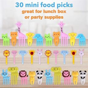 img 2 attached to 🥕 GET FRESH Food Picks for Kids: 30-Piece Animal Bento Deco Set - Perfect for Baby Showers, Kids Parties, and Bento Lunch Decorations