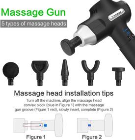 img 3 attached to XFITONWAY Deep Tissue Percussion Muscle Massager: Powerful Massage Gun for Athletes, Self Fitness, and Muscle Recovery