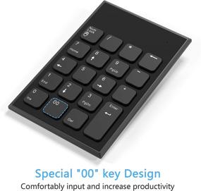 img 2 attached to Ultra Slim Wireless Number Pad and Mouse Combo - KETAKY 2.4G Portable Numeric Keypad and Mouse with Just One USB Receiver for Laptop Desktop PC Notebook
