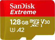 📸 sandisk 128gb extreme microsdxc uhs-i память с адаптером - до 160мб/с, класс 10, u3, класс скорости видео 30 (v30), 4k ultra hd, класс производительности приложений 2 (a2), micro sd - модель: sdsqxa1-128g-gn6ma логотип