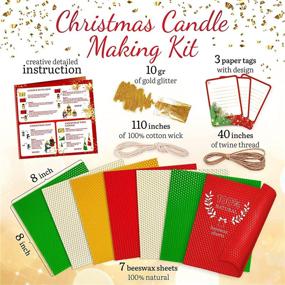 img 3 attached to 🕯️ Christmas Candle Making Kit - Beeswax Sheets for Candle Making - Kids and Adults DIY Winter Candle Maker Kit - Christmas Crafts - Gold Beeswax Candle Making Kit