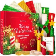 🕯️ christmas candle making kit - beeswax sheets for candle making - kids and adults diy winter candle maker kit - christmas crafts - gold beeswax candle making kit logo