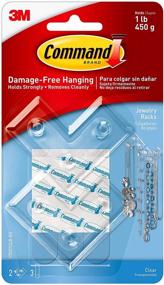 img 4 attached to 📦 Clear 2-Jewelry Racks with 3 Command Strips - Damage-Free Organizational Solution for Jewelry Rack