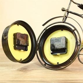 img 2 attached to 🚲 NEOTEND Handmade Vintage Bicycle Clock Bike Mute 2 Sided Table Clock: Stylish Timepiece with a Nostalgic Touch