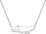 stainless alligator necklace crocodile souvenir logo